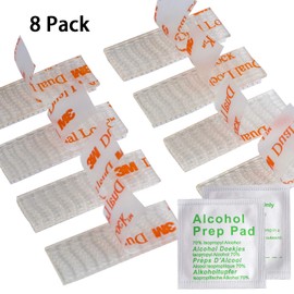 YiePhiot EZ Pass/IPass/IZoom/SunPass Mounting Strips 4 Pcs (2 Sets), Peel and Stick Adhesive Strips Dual Lock Tape (8)