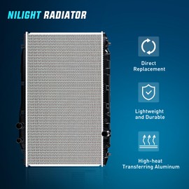Nilight Radiator for Honda Civic 2006 2007 2008 2009 2010 2011 L4 1.8L 2.0L, Engine Coolant Radiator Assembly Replace# 19010RNBC51