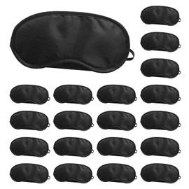 20 Pack Eye Mask for Sleeping,Blackout & Breathable Sleep Mask with Nose Pad for Men & Women,Soft Blindfold Eye Shade Cover for Travel,on The Plane, Lunch Break and Camping Usage (Black)