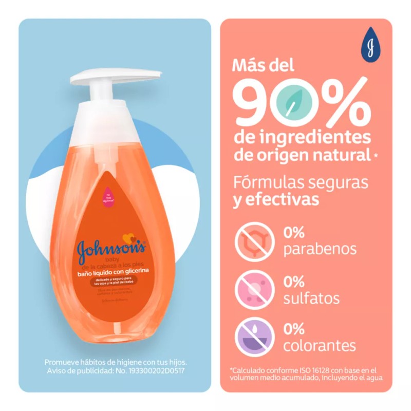 Johnson's Baby De la Cabeza a los Pies jabón líquido