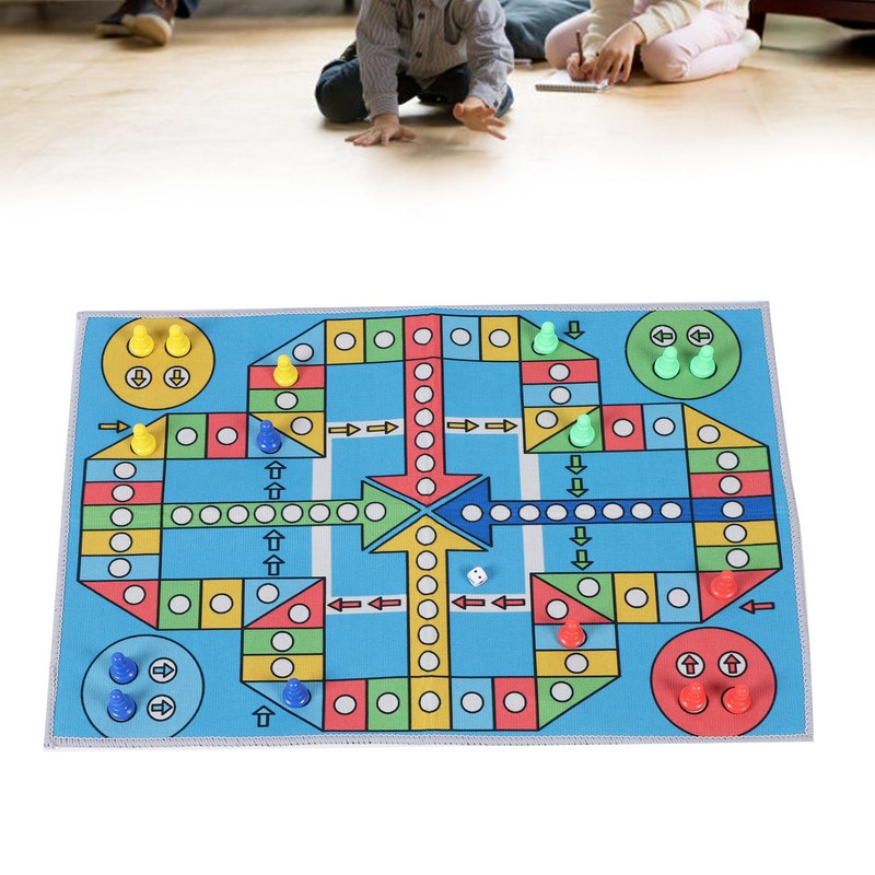 Flying Chess Game Carpet Flying Chess Playmat Family Interactive Toy