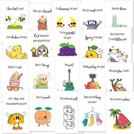 Funny Thank You Cards 40 Pcs, Greeting Cards Postcards Pack 20 Different Designs | Blank Note Cards for Teacher/Gift Appreciation | Thank You Cards Multipack Customer Package Inserts