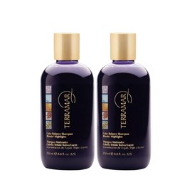 Terramar Shampoo Matizador para Cabello Teñido y Luces con Argán, Trigo y Jojoba, Dúo 250ml + Regalo sorpresa