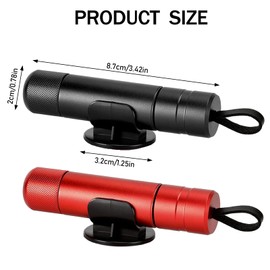 VBGURR 2 Pcs Car Window Breaker Window Hammer Multi-Functional Window Breaker Glass Breaker, Seat Belt Cutter for Car Window (Black Red)