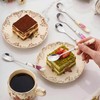 YOLIFE 6 Pcs Stainless Steel with Ceramic Handle Tea Spoons,