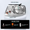 TUSDAR Headlight Assembly Set with Bulbs for 2004-2008 Ford F150