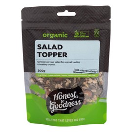 Honest to Goodness, Organic Salad Topper, 200 g Hand-Blended Mix, Crafted to Elevate Your Culinary Creations. Go-to Choice for Flavor, Nutrition, and Satisfaction.