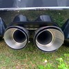 Carbon Fiber Dual Exhaust Pipe Tail Muffler Tip Exhaust Tip