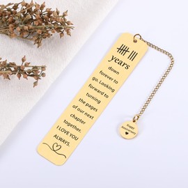 Bronze Gifts for 8th Anniversary, 8 Year Bronze Anniversary GIFS, Bronze Anniversary Bookmarks for Women, 8th Anniversary GIFS for Her Him, Wedding Anniversary Bronze Gifts for Wife Husband