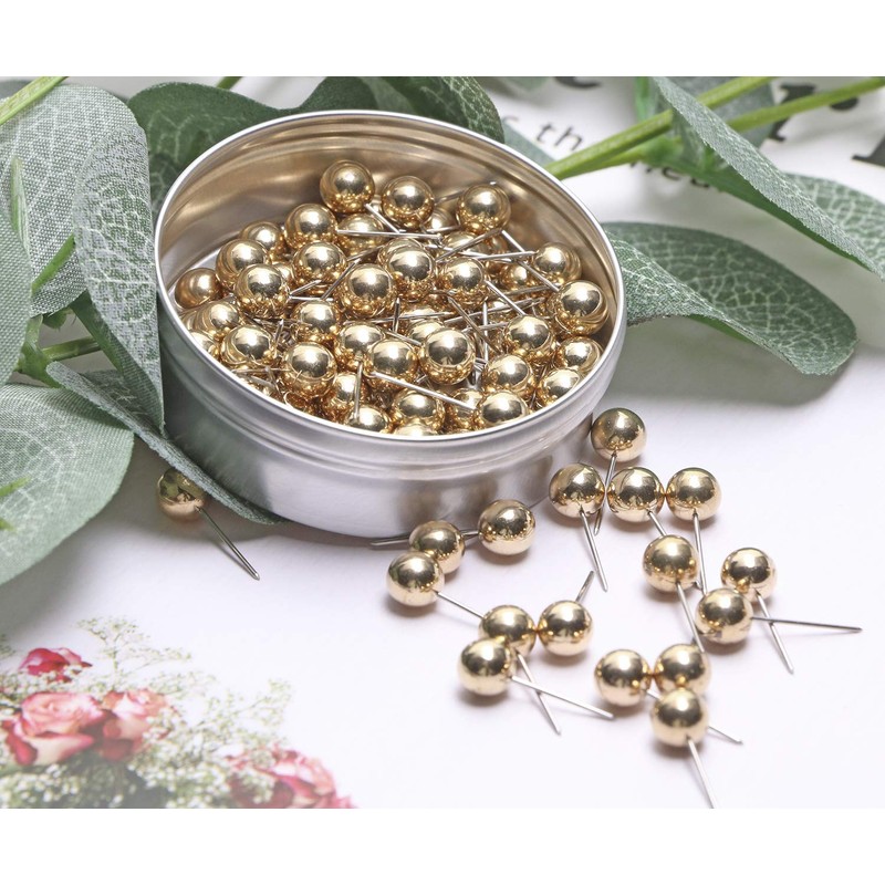 Tupalizy 100PCS 1/4 Inch Small Round Head Map Tacks Pins