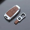 Metal Car Keycase Leather Remote Car Key Cover Key Bag