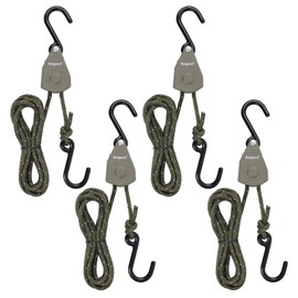 Ayaport Kayak Rope Tie Down 6ft Olive Drab Ratchet Straps Bow and Stern Ratcheting Tie Downs Rope Hanger Kayak and Canoe Accessories, Army Green -Reflective
