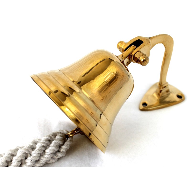 dekoundmeer Wall Bell Polished Brass 230 g Diameter 8 cm