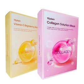 Corance Plain Collagen Solution - Vitamin C Brightening Mask Pack - 20 Sheets. Options available. 10 collagen sheets + 10 vitamin C sheets
