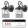 Emliviar 1-Light Outdoor Wall Lantern 2 Pack, Exterior Wall Lamp
