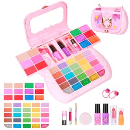 SUITSMILE Makeup Set, For Girls, Kids Cosmetics, Additive-Free, Children's Makeup Set, Real, Pretend Play, Toy, Makeup Set, For Girls, 3 Years, 4 Years Old, Birthday Gift, 5, 6, 7, 8, 9, 10, 11, 12,