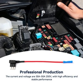 Add-a-Circuit Fuse, 3 ATM Fuse Tap Blade Fuse Mini Blade Fuse Holder Add-a-Circuit Fuse TAP Adapter Car Add-a-Circuit Automotive Fuse Adapter for Cars Trucks Boats (1 Pack)