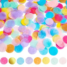 10000PCS/100g Multicolor Paper Confetti 1inch Wedding Confetti Round Table Paper Confetti for Balloons Valentine's Day Wedding Birthday Party Decoration