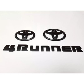 Toyota 3PCS Kit For 2014 - 2022 TOYOTA 4RUNNER MATTE BLACKOUT EMBLEM OVERLAY KIT OEM