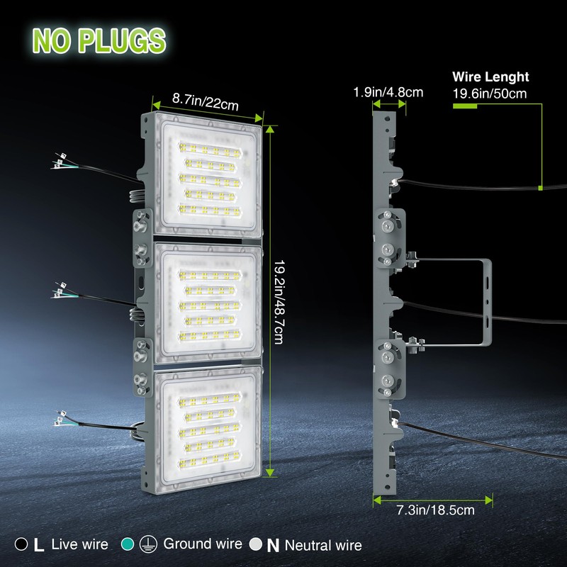 STASUN 300W LED Flood Light, Mini Series Outdoor Floodlight, 30000LM
