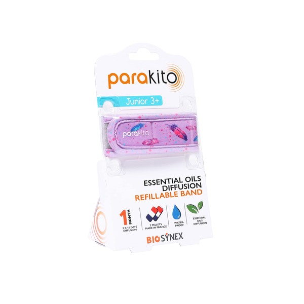 PARA'KITO Essential Oil Diffusion Mosquito Wristband | Kids (Feather)
