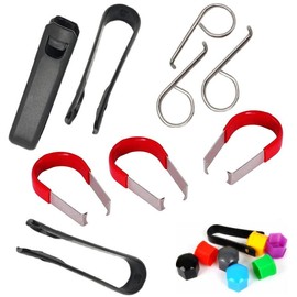 Wheel Bolt Caps Tool, Pack of 9 Replacement Hub Caps Tools, Various Tools for Assembly and Disassembly, Wheel Bolts Wheel Nut Wheel Bolt Caps, Universal Disassembly Pliers Puller Removal Hook