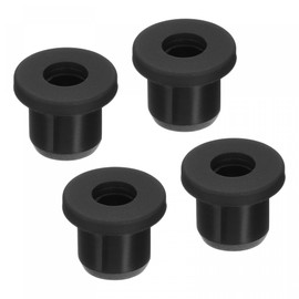 sourcing map Rubber Grommet Mount Dia 25/64" (10mm) Round T Type for Organizing and Protecting Cord Pack of 4