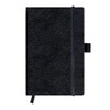 Herlitz 10789428 Geschäftsbuch, Lederoptik, schwarz, kariert, A5, 96 Blatt,Inhaltspapier 80g/m²