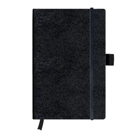 Herlitz 10789428 Geschäftsbuch, Lederoptik, schwarz, kariert, A5, 96 Blatt,Inhaltspapier 80g/m² Notizbuch Classic Collection