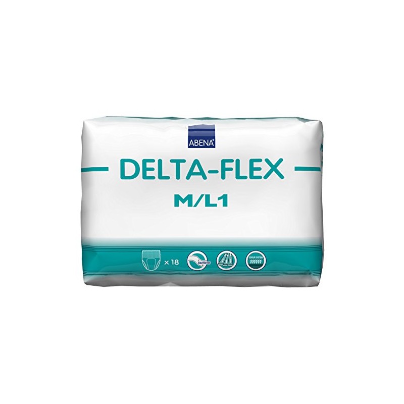 Abena Delta-Flex Protective Underwear, Level 1, (Small To Extra Large