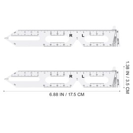 IWOWHERO 2Pcs Pupil Distance Ruler Accurate Measuring Tool for Pupillary Distance Lightweight and Portable Optical Pupillometer for Eyeglasses Essential Pupil Measurement Tool for Women