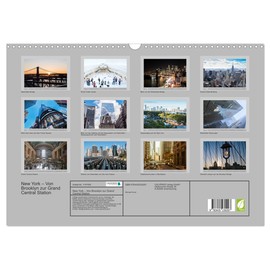 New York - From Brooklyn to Grand Central Station (Wall Calendar 2025 DIN A3 Landscape), CALVENDO Monthly Calendar
