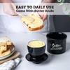 Butter Keeper Crock with Water,Ceramic Butter Crock for Counter –