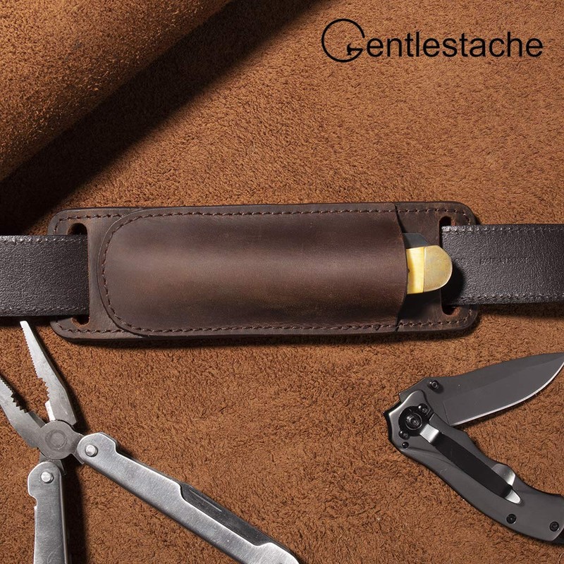 Gentlestache Leather Knife Sheaths for Belt, Knife Holster, Pocket Knife