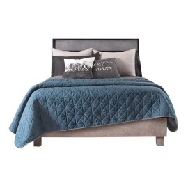 Vianney Edredón Matrimonial Cobalto 2 Vistas Azul/ Gris Vianney