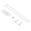 Miniature Curtain Rods 1/12 Scaled Simulation Alloy Dollhouse Double Layer