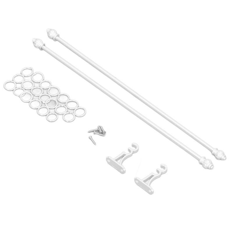 Miniature Curtain Rods 1/12 Scaled Simulation Alloy Dollhouse Double Layer