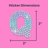 StickerBeans® Sparkly Rhinestone Alphabet Letter Sticker Q - Unique Design