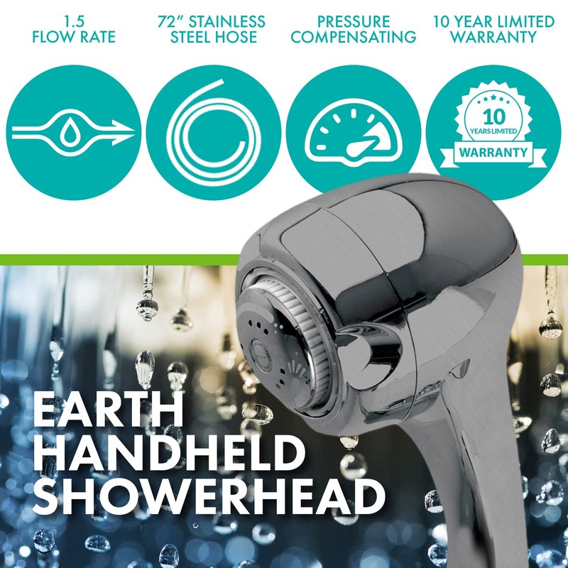 Niagara Conservation Luxurious, Water-Efficient Showerhead, Earth Massage Spa with 3