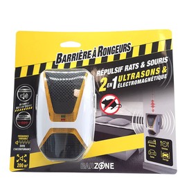 BARSONICMAX Ratten- und Mäusevertreiber 2-in-1 Ultraschall & elektromagnetisch, bis zu 200 m²