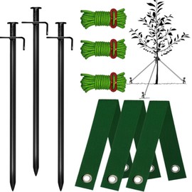 JIAMIAN Baumpfahl Set, Metallbaumstützpfosten, Robuster Baumpfosten, Winddichter Zeltpfosten, Geeignet Für Verankerungskits Für Junge Bäume, Diagonale Bäume, Zelte Im Freien