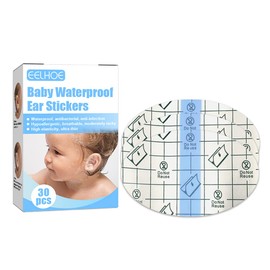 Ba Ear Bagima 7 x 5 x 1 30 Pack/Box Baby Waterproof Ear Stickers Baby Waterproof Ear Protection Ear Covers for Swimming, Showering, Surfing, Water Sports