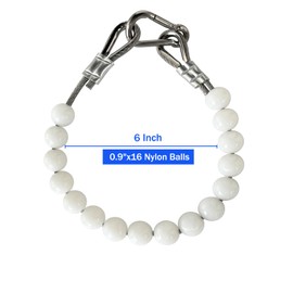 JRED Flagpole Retainer Ring, Poles Accessories to Keep Flag Close to Pole for 5 Inch Diameter Pole, Stainless Steel Cable, for Internal External Halyard Flagpole (White)