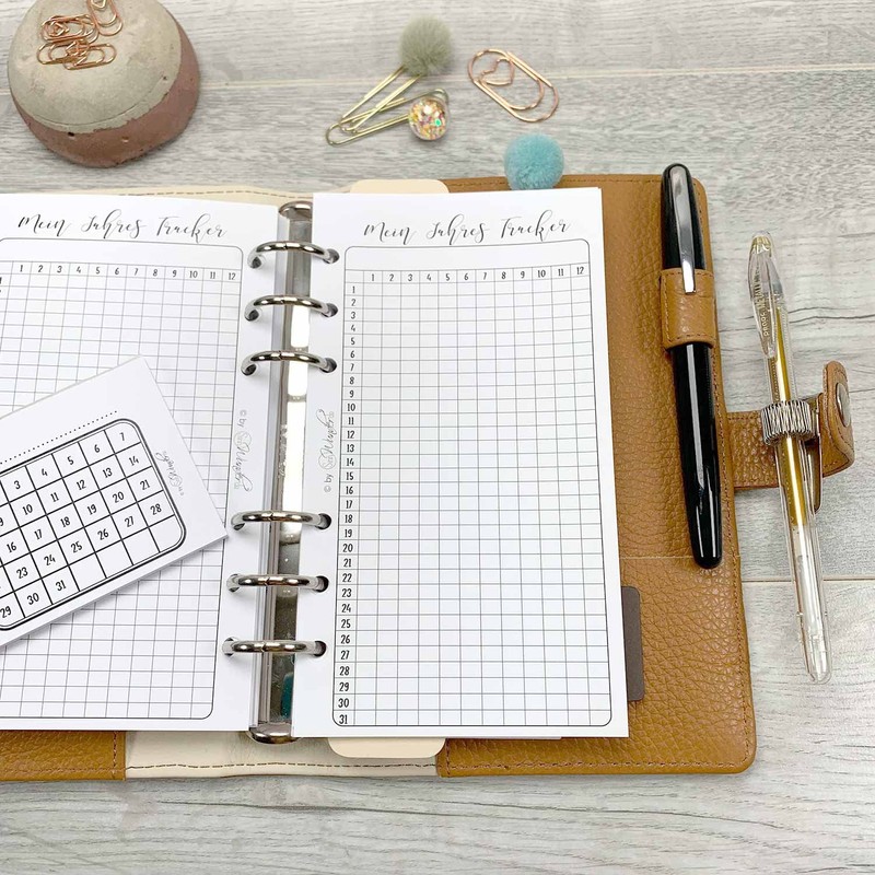 SinnWunder® Habit Tracker Lists for One Year Fits 6 Ring