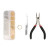 Metal Snaps Buttons with Fastener Pliers Press Tool Kit Copper