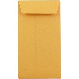 JAM PAPER #5.5 Coin Business Envelopes - 3 1/8 x 5 1/2 - Brown Kraft Manila - Bulk 1000/Carton