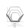 Large Hexagon Cookie Cutter Set - 5”,4”,3” - 3 Piece