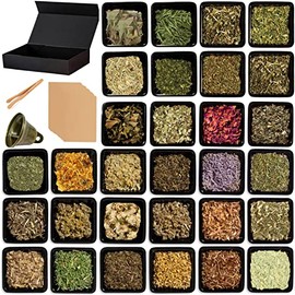 30Pcs Dried Herbs for Witchcraft, Witchcraft Supplies, Pagan, Rituals, Witch Spells, Wiccan Supplies and Tools Gifts for Beginner Experienced