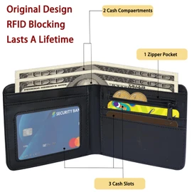 JONYEE Teen Boys Wallet with Zipper Coin Pocket for Teenager and Youth Guys, Cool Bi-Fold Leather Purses with Credit Card Cash Holder and ID Window for Men, Funny Gifts for Kids,Hero