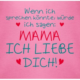 Shirtracer - Baby Bodysuit Boy Girl - Mama ich liebe dich, 3 Pink, 6-12 months